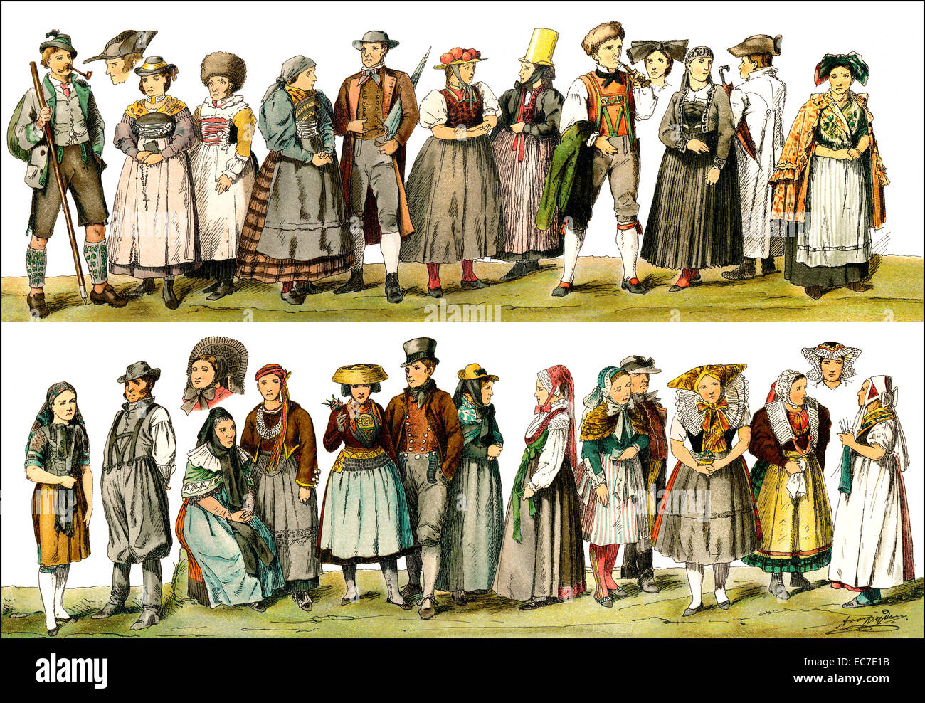 La mode traditionnelle, l'Allemagne, de l'Europe Banque D'Images