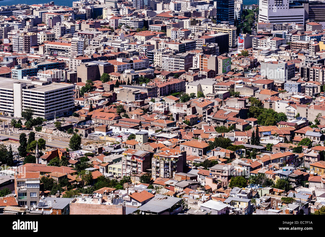 La Turquie, Izmir, Région de l'Egée, paysage urbain, maisons d'habitation Banque D'Images