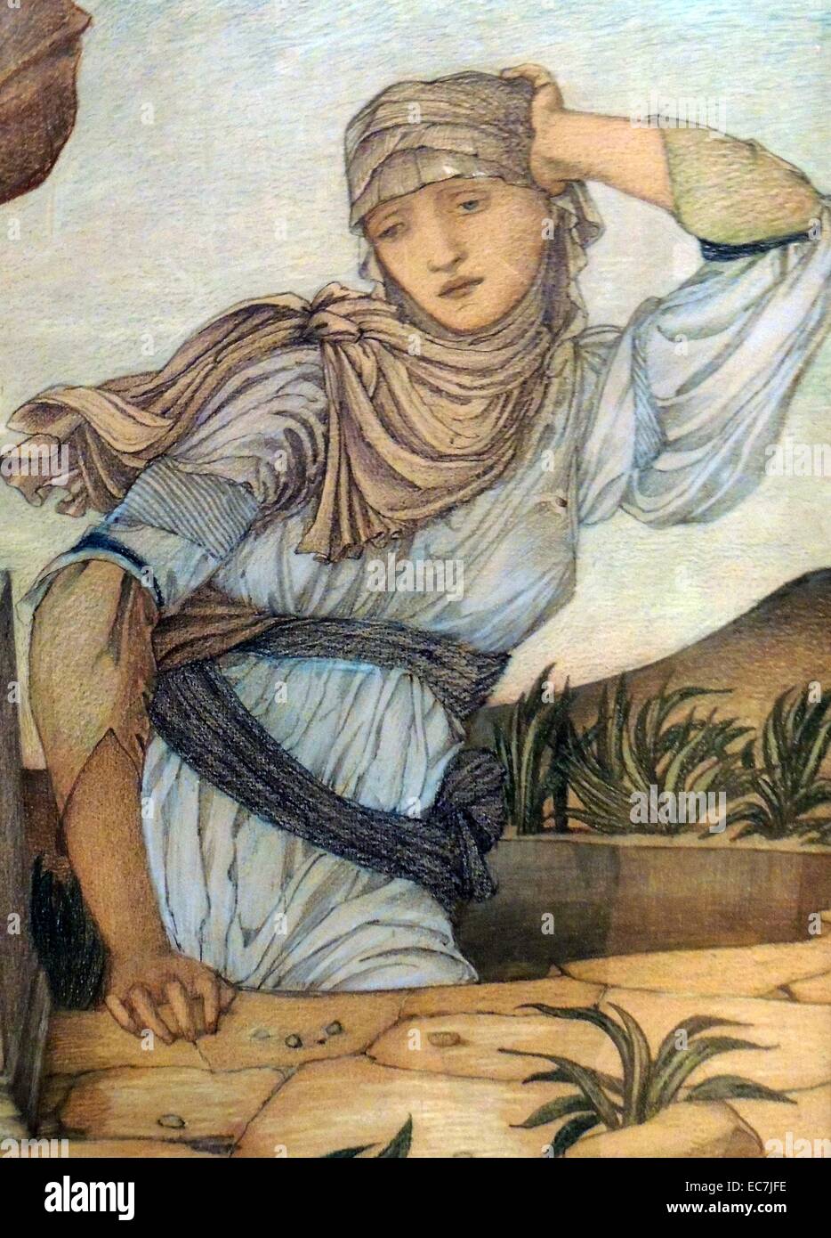 Le Jugement dernier par sir Edward Burne-Jones (1833-1898) - à partir d'une série de trois gravures pour une fenêtre à Easthampstead dans la période de les préraphaélites. Datée 1856 Banque D'Images