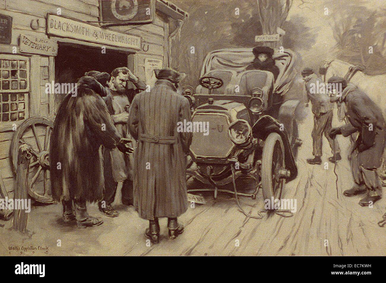 Lorsqu'un propriétaire durs par Walter Appleton Clark (1876-1906) Banque D'Images