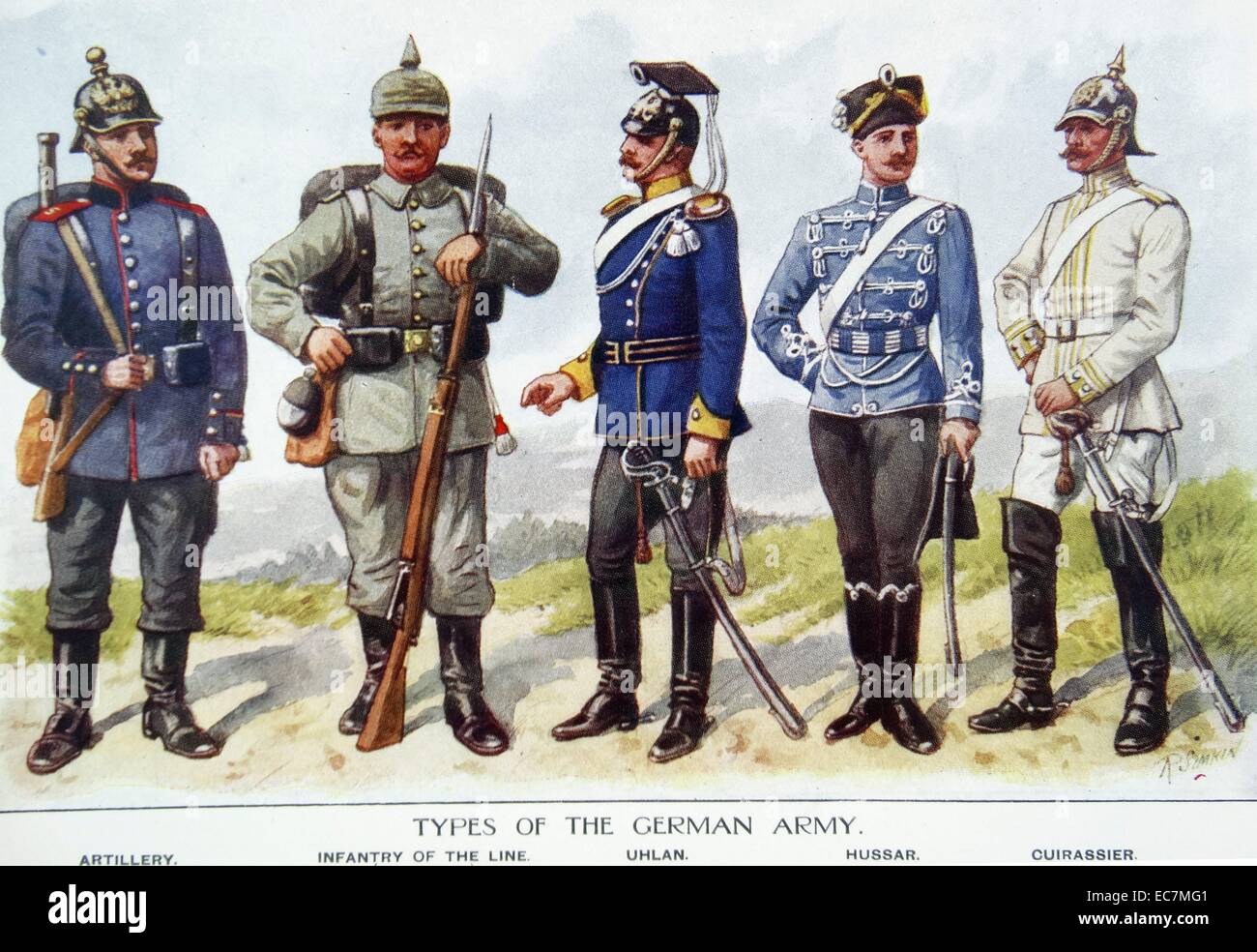 Uniformes de l'armée allemande de la première guerre mondiale Banque D'Images