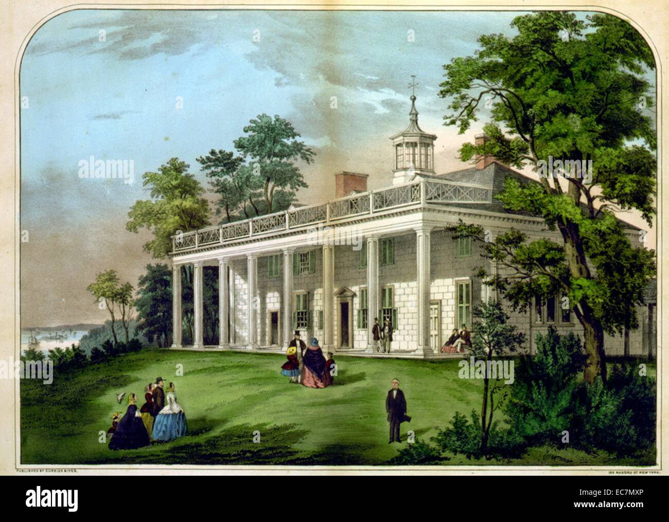 La maison de Washington, Mount Vernon, en Virginie. Banque D'Images