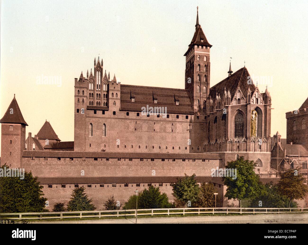 Marienburg, côté est, la Prusse, l'Allemagne (Malbork, Pologne) Banque D'Images