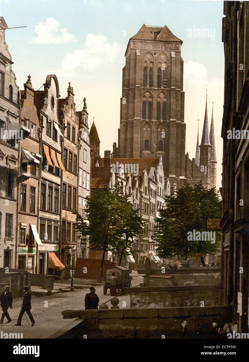 Jopengasse, Danzig, la Prusse occidentale, Allemagne (Gdansk, Pologne) Banque D'Images