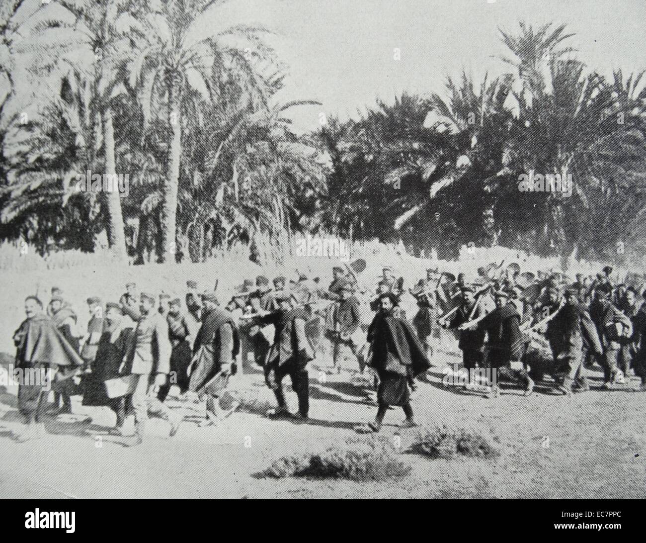 Prisonniers de guerre allemands en Afrique du Nord, la Première Guerre mondiale 1917 Banque D'Images