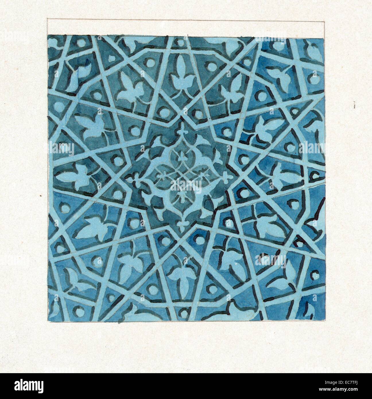 Titres islamique de la tombe de Saint Kassim Ibn Abass (Shakh Zinde) et des mausolées. Mausolée d'Uldzh Inak, Samarkand, Ouzbékistan (Russie) 19e siècle Banque D'Images