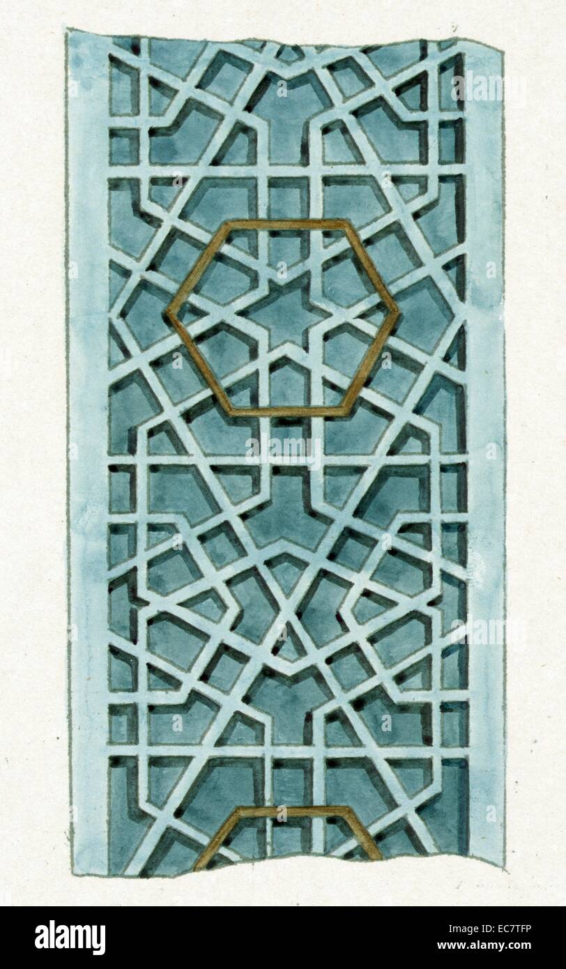 Titres islamique de la tombe de Saint Kassim Ibn Abass (Shakh Zinde) et des mausolées. Mausolée d'Uldzh Inak, Samarkand, Ouzbékistan (Russie) 19e siècle Banque D'Images