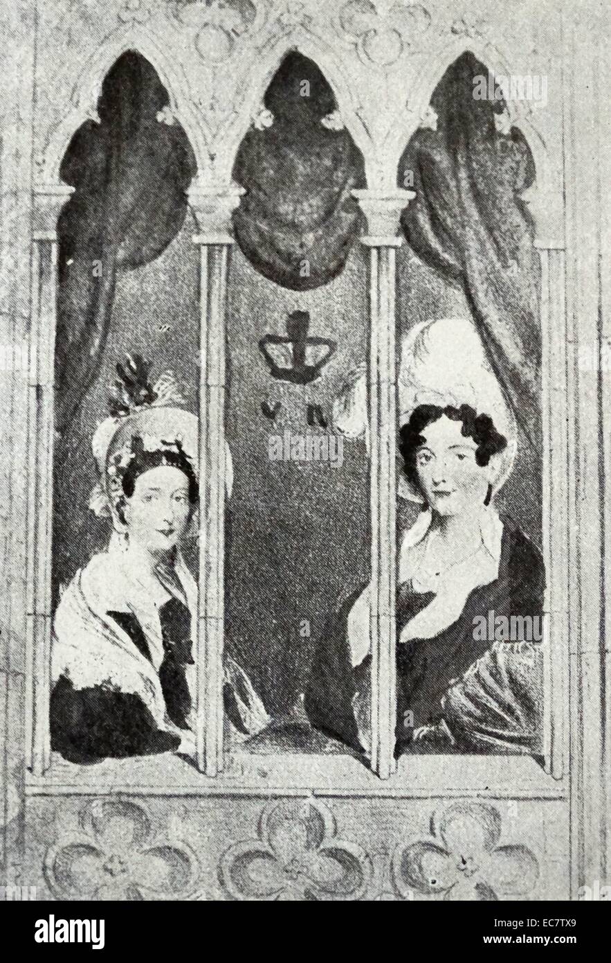 La reine Victoria de Grande-Bretagne ; et sa mère à l'intérieur de la chapelle royale du château de Windsor 1937 Banque D'Images