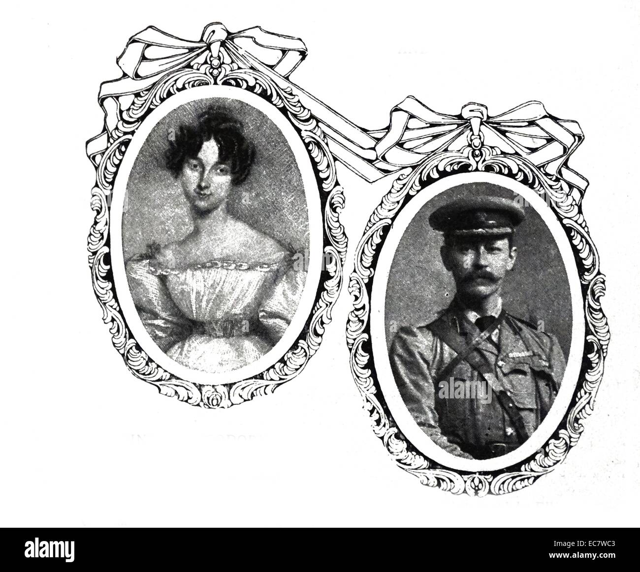 L'étape la sœur de la reine Victoria, la Princesse Feodore avec son petit-fils, comte Gleichen Banque D'Images