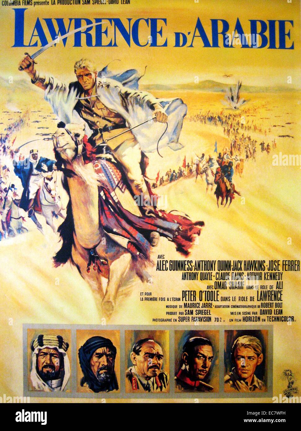 Lawrence d'Arabie est une aventure épique britannique 1962 drama film basé sur la vie de T. E. Lawrence. Il a été réalisé par David Lean et stars Peter O'Toole dans le rôle-titre. Il est largement considéré comme l'un des plus grands et des plus influents films de l'histoire du cinéma. Banque D'Images
