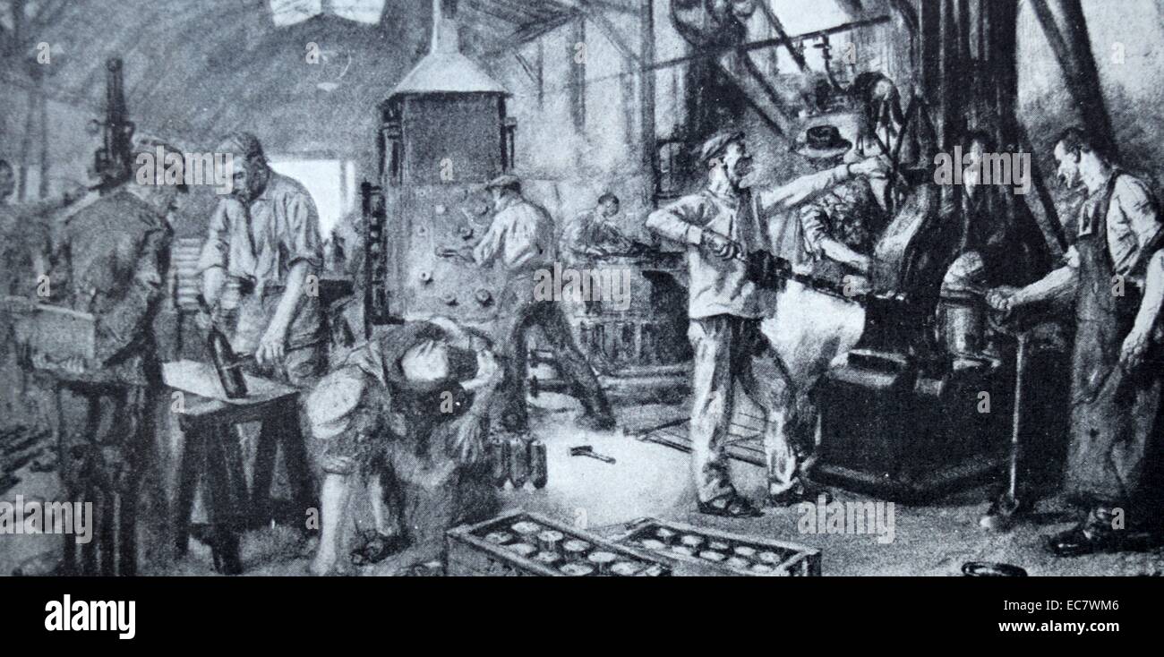 Usine de munitions français dans la Première Guerre mondiale Banque D'Images