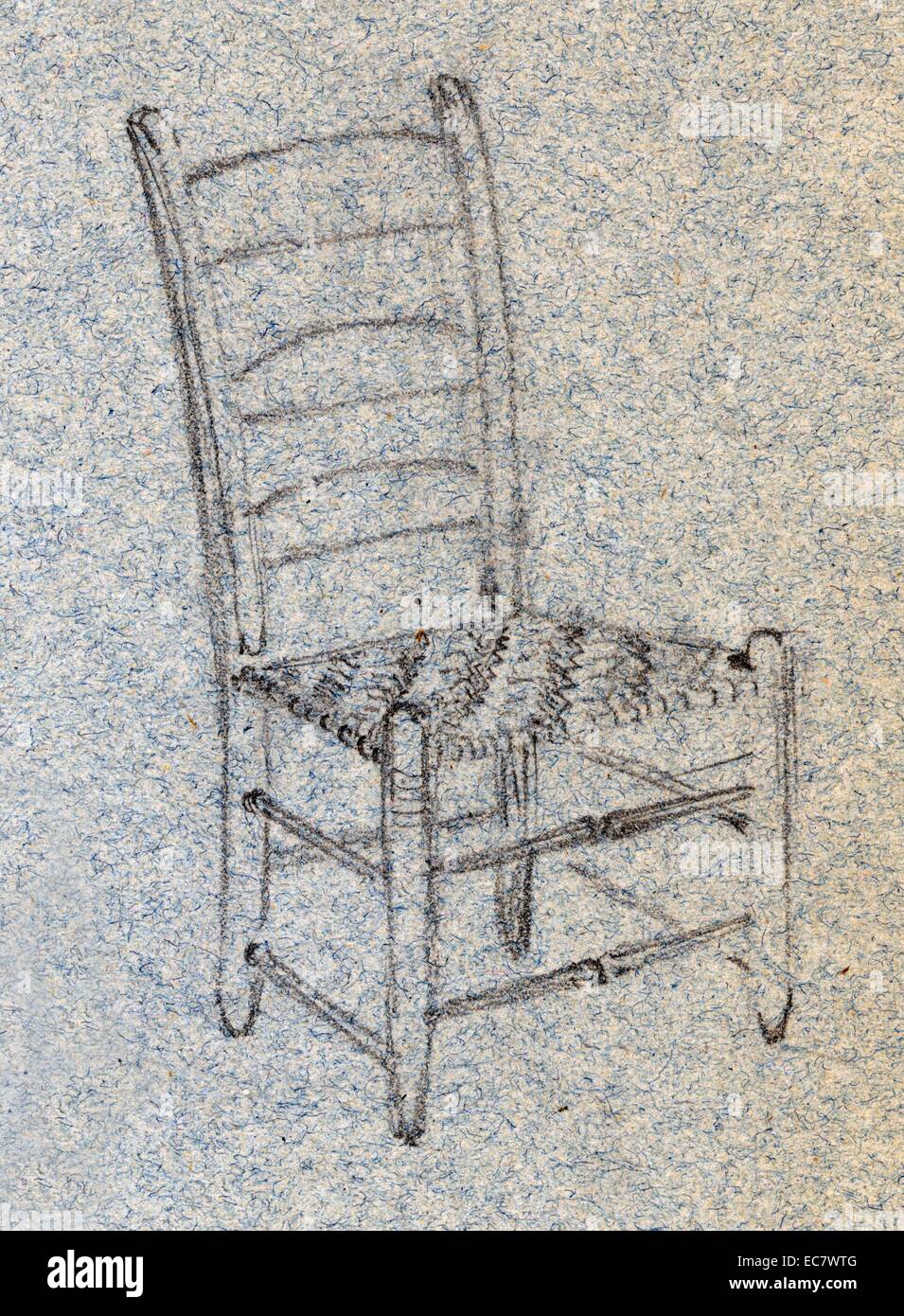 Présidence' dessiné par Alfred Rudolph Waud, 1828-1891, dessin sur papier bleu-gris Banque D'Images