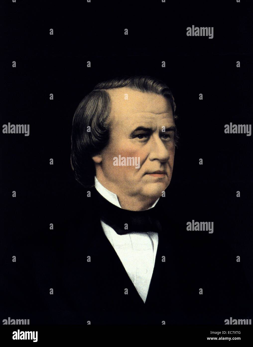 Le président Andrew Johnson. Johnson a été le 17e président des États-Unis, de 1865 à 1869. Il est devenu président en tant que Vice-président Abraham Lincoln au moment de l'assassinat de Lincoln. Banque D'Images