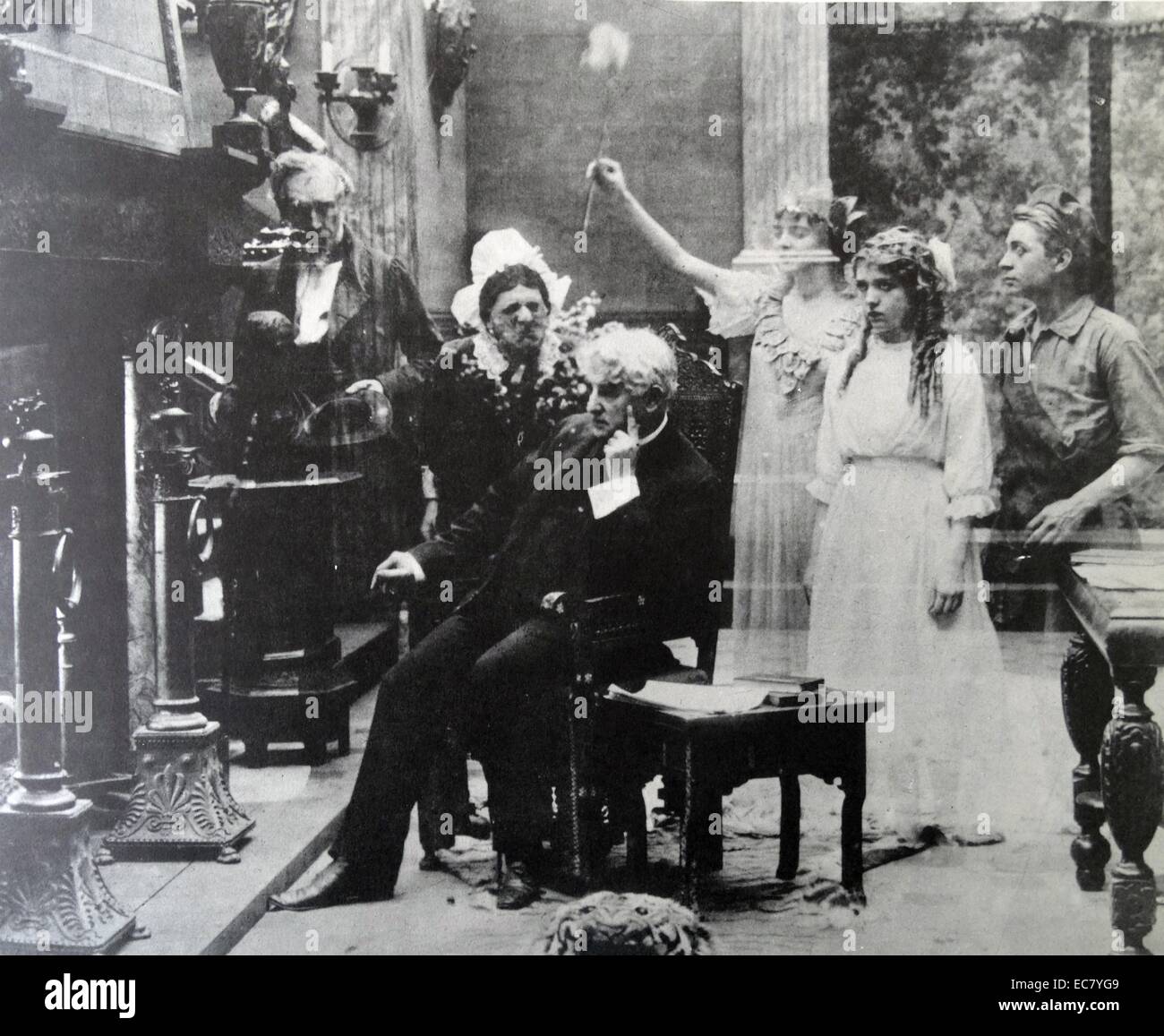 Un bon petit diable avec Mary Pickford et Ernest Truex' est un film muet de 1914. Banque D'Images