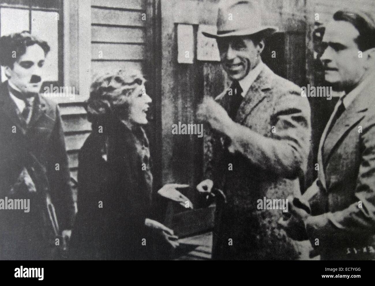 Charles Chaplin, Mary Pickford, D.W. Griffith et Douglas Fairbanks. Banque D'Images