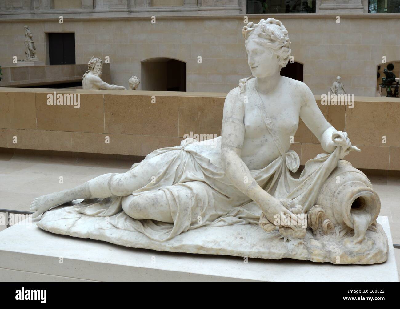 Une statue en marbre d'une nymphe appelée Aethuse par Claude Poirier (1656-1729). En date du 17e siècle. Banque D'Images