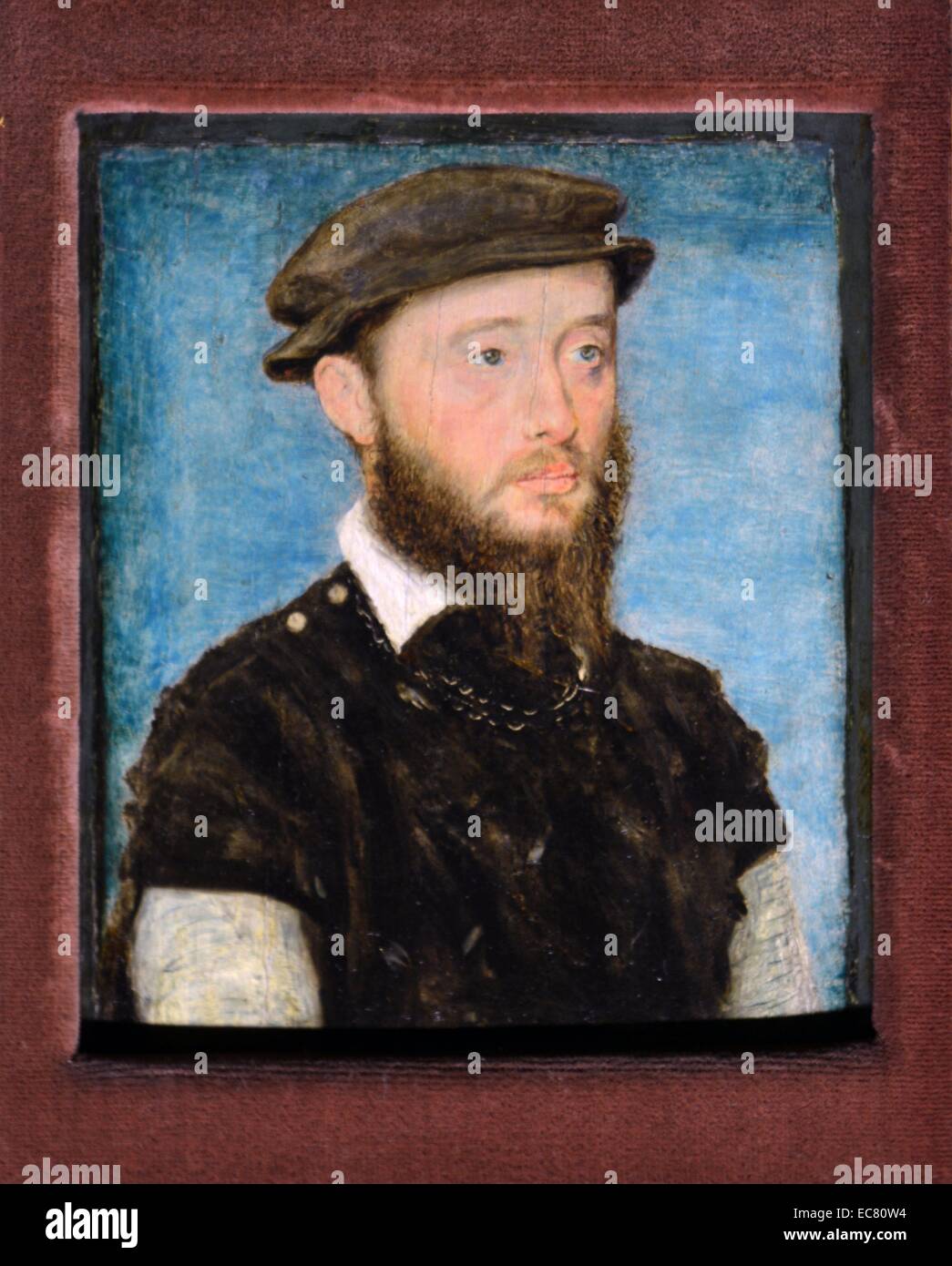 Jean de Bourbonne ; plaque de cuivre emaillé par Leonard Limosin Banque D'Images