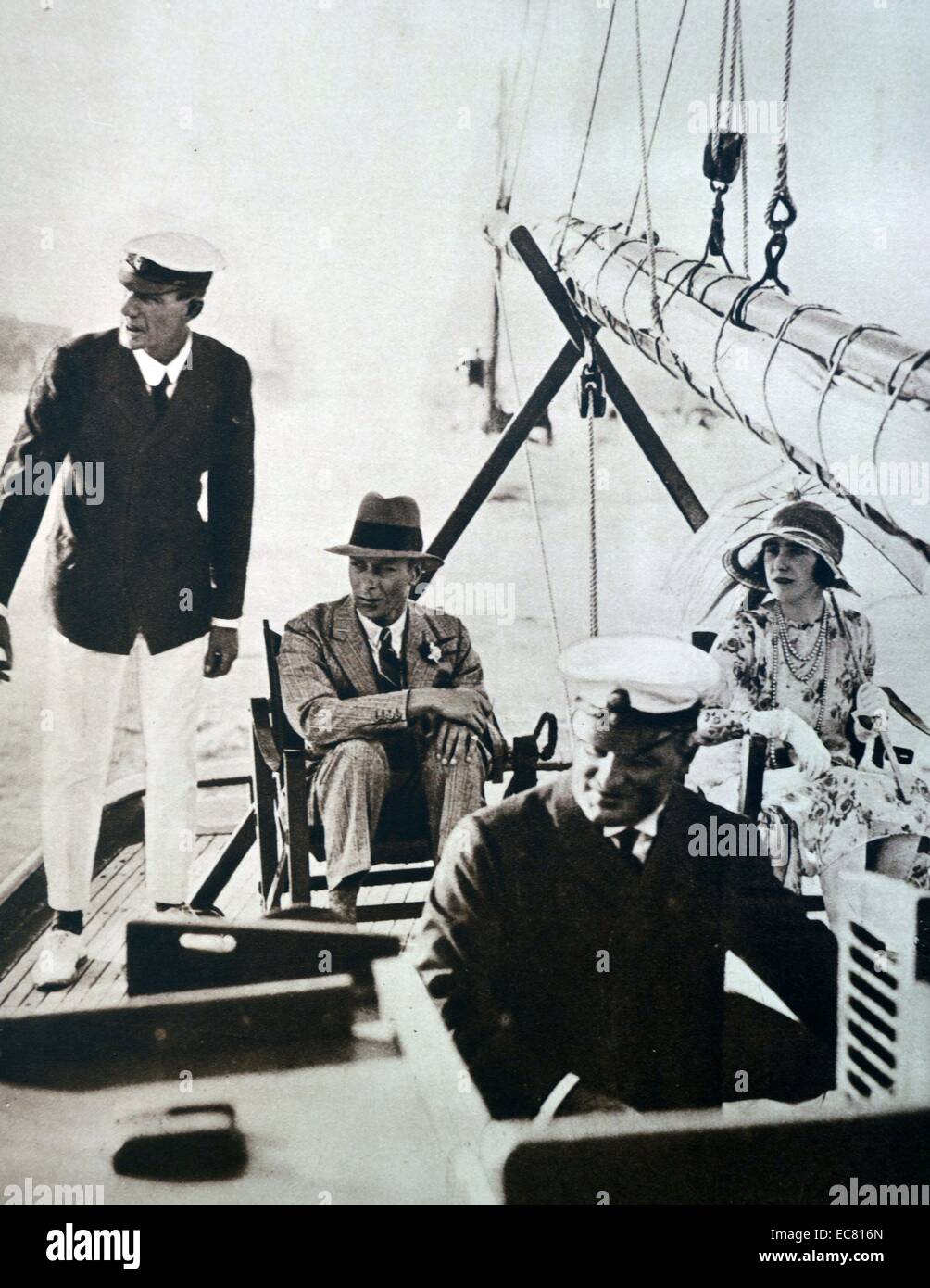Le duc et la duchesse d'York, futur roi George VI et la reine Elizabeth. Prenez le temps de naviguer au cours de leur visite en Australie en 1927. Banque D'Images