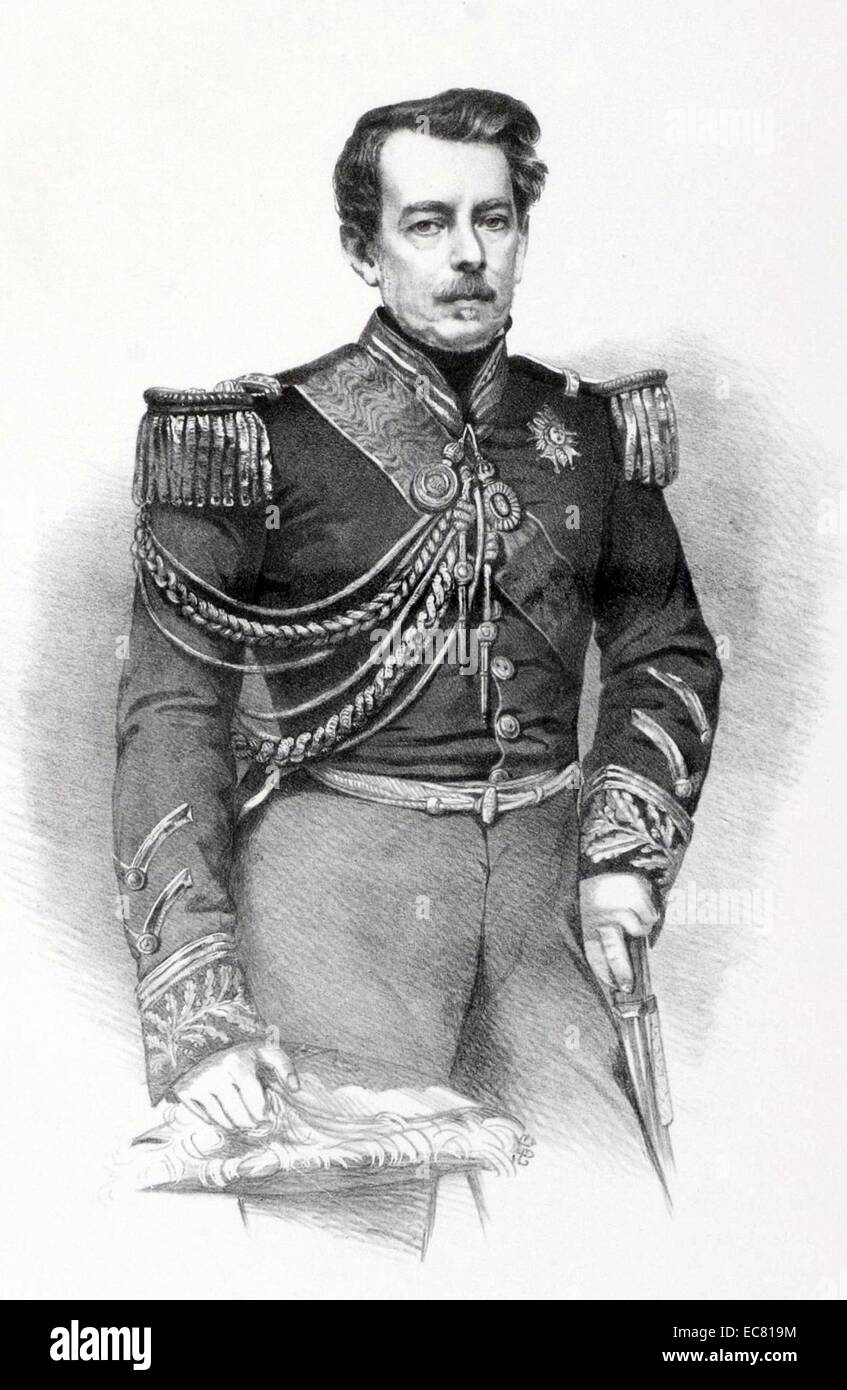 Luis Alves de Lima e Silva, duc de Caxias[A] (25 août 1803 - 7 mai 1880), officier et homme politique monarchiste de l'Empire du Brésil. Banque D'Images