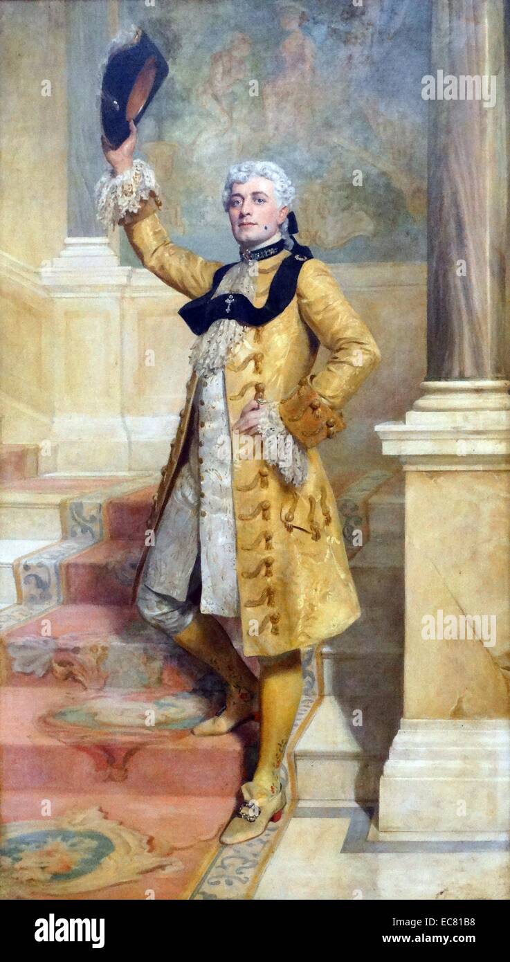 Lewis Waller comme Monsieur Beauclaire. 1903 Peint par John Collier, 1850-1934 Banque D'Images