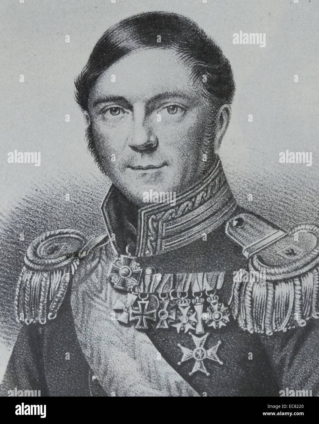 Karl Ferdinand von Graefe (8 mars 1787 - 4 juillet 1840) était un chirurgien allemand, il a été directeur de l'institut d'ophtalmologie et surintendant des hôpitaux militaires. Banque D'Images