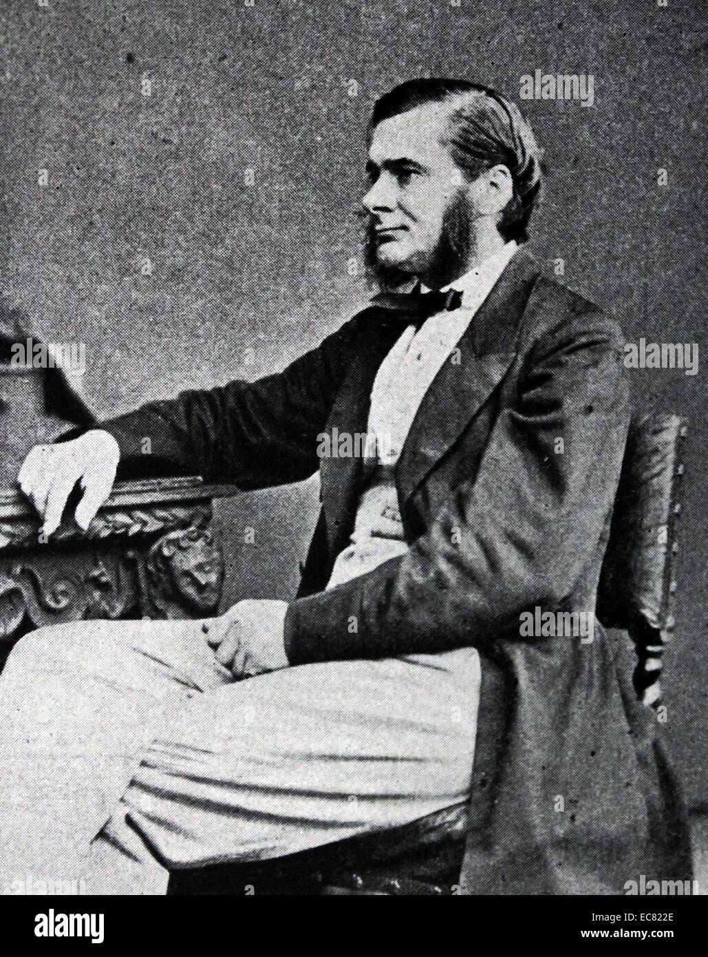 Thomas Henry Huxley 4 mai 1825 - 29 juin 1895) était un biologiste et anatomiste, connu sous le nom de 'Darwin's' pour défendre la théorie de l'évolution de Darwin. Banque D'Images