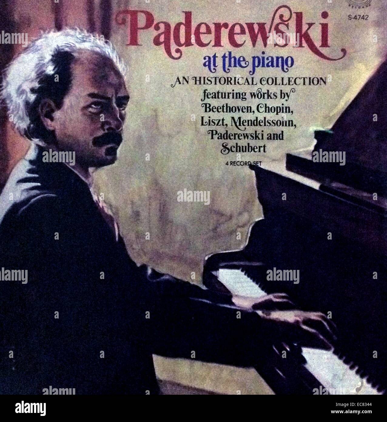 Rocord couvrir montrant Ignacy Jan Paderewski 18 novembre 1860 - 29 juin 1941), pianiste et compositeur polonais, homme politique, et porte-parole pour l'indépendance de la Pologne Banque D'Images