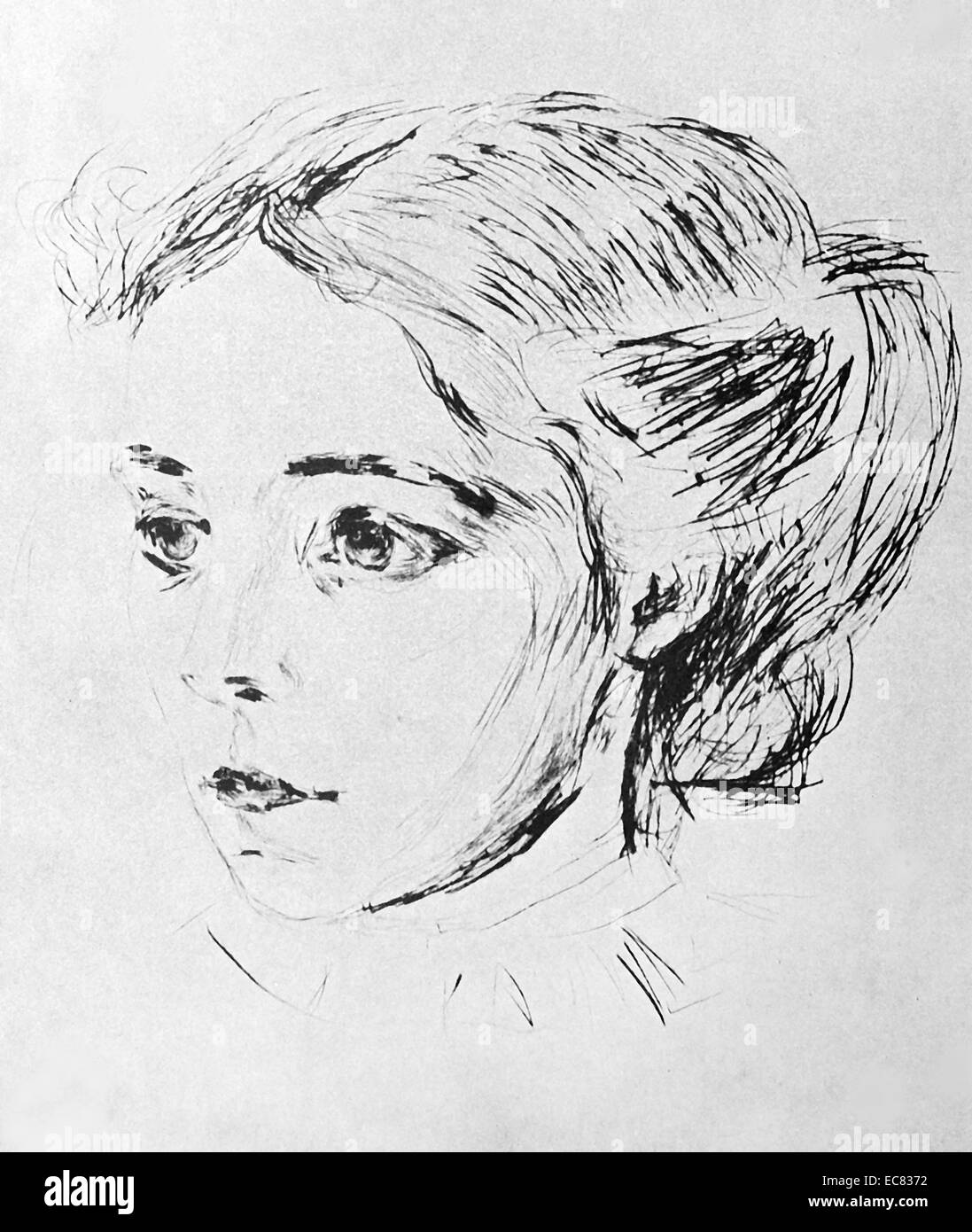 FRK intitulé Portrait d'Edvard Munch (1863-1944). Cette œuvre a été réalisée en 1908. Banque D'Images
