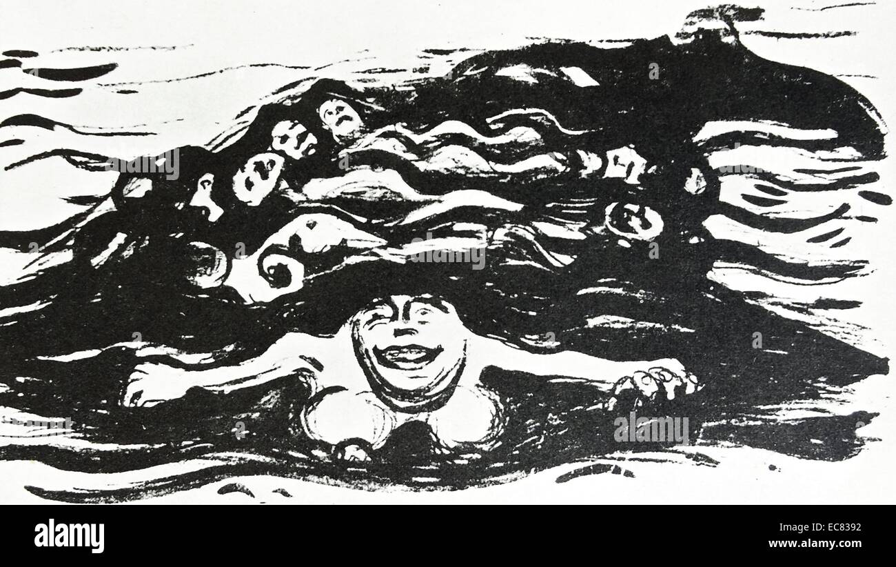 Le droit du travail par le marais artiste norvégien Edvard Munch (1863-1944). Cette œuvre a été réalisée en 1903. Banque D'Images