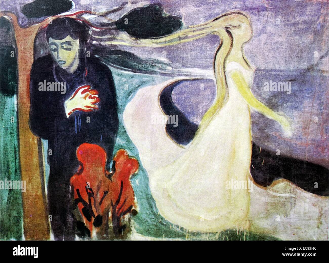 Intitulé de la séparation par l'artiste norvégien Edvard Munch (1863-1944). Cette œuvre a été réalisée en 1894. Banque D'Images