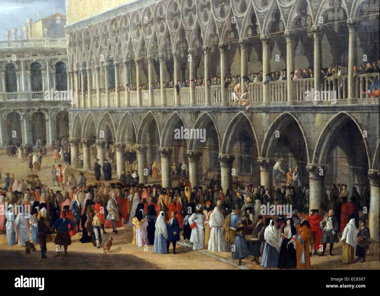 L'arrivée de la quatrième comte de Manchester à Venise en 1707 par Luca Carlevaris (1665-1731) Banque D'Images