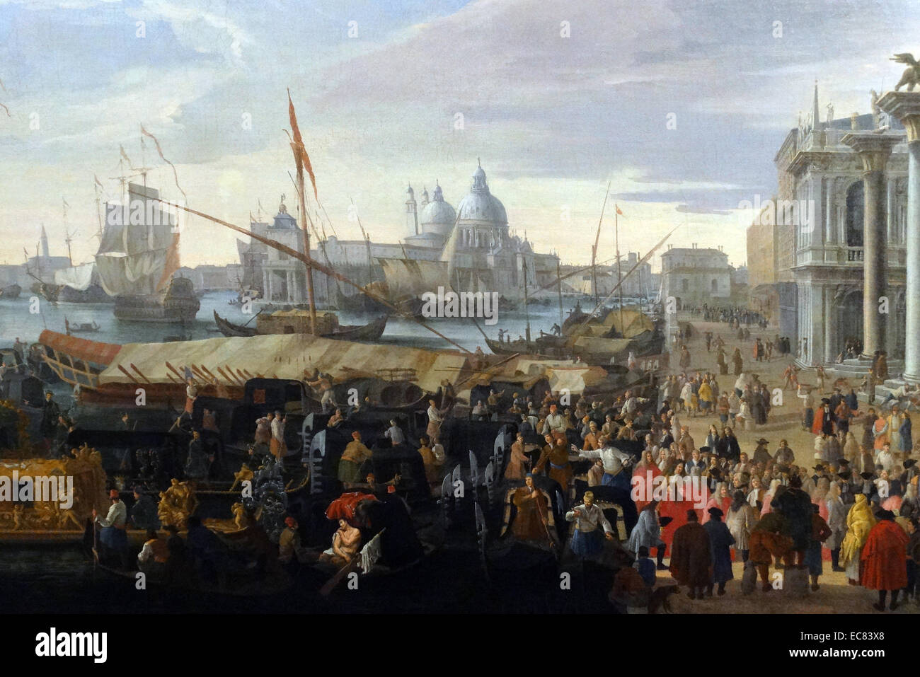 L'arrivée de la quatrième comte de Manchester à Venise en 1707 par Luca Carlevaris (1665-1731) Banque D'Images