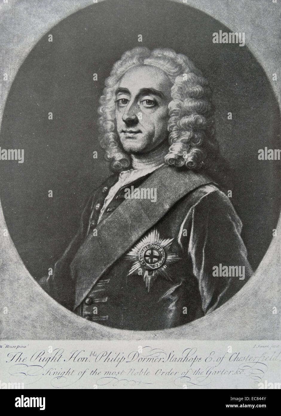 Philip Dormer Stanhope, 4 comte de Chesterfield (KG PC 22 Septembre 1694 - 24 mars 1773) était un homme d'État britannique et homme de lettres.[ Banque D'Images