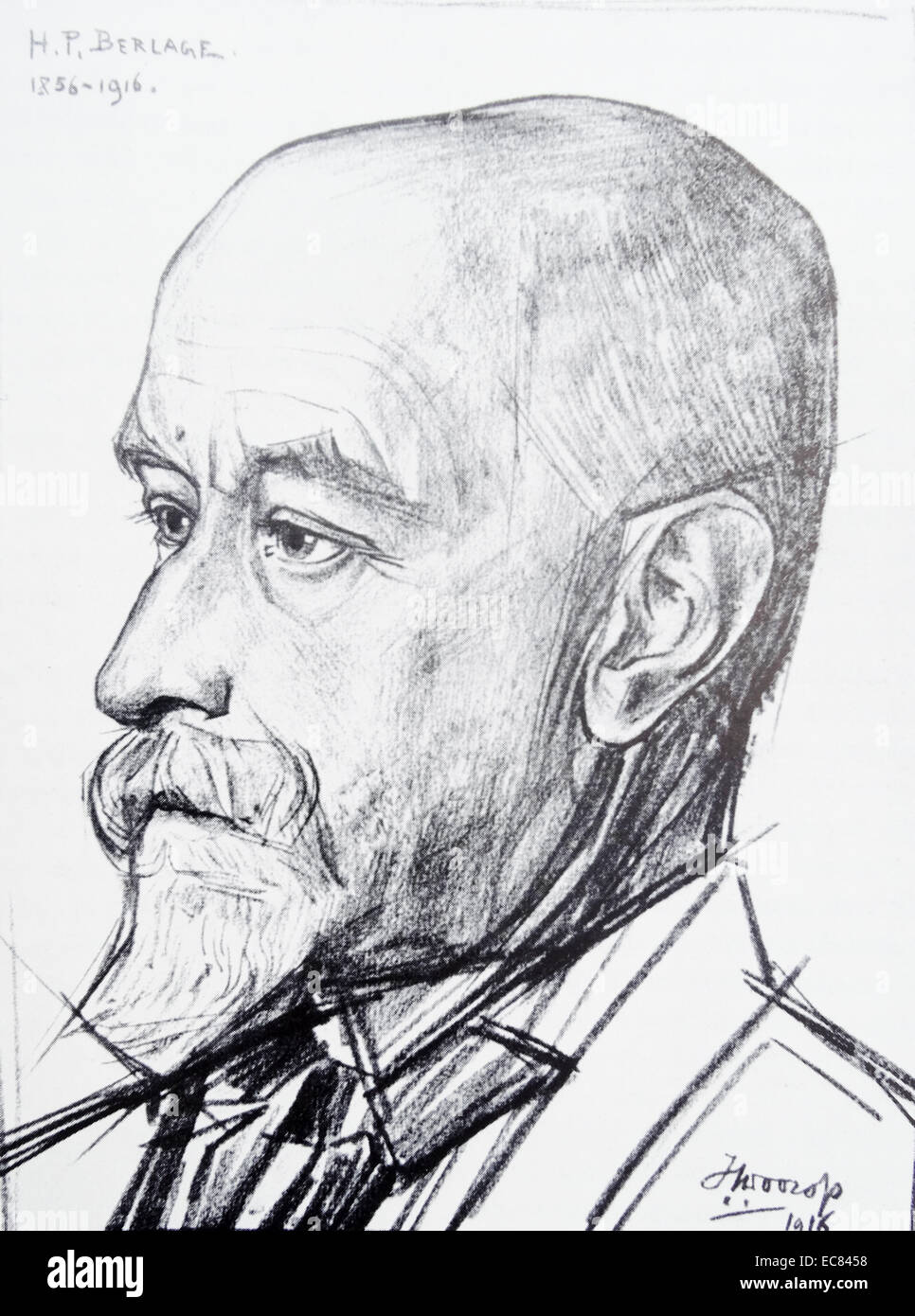 Hendrik Petrus Berlage (21 février 1856 - 12 août 1934) était un architecte néerlandais. Banque D'Images