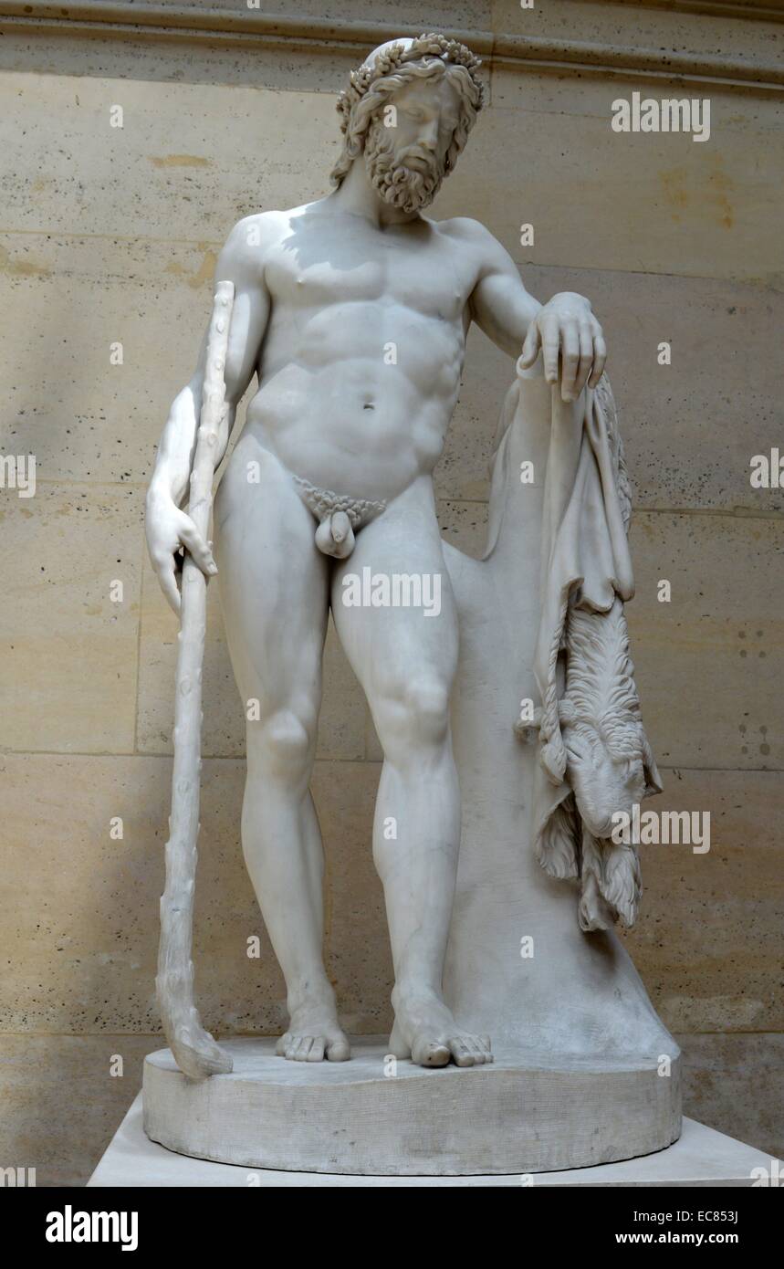 Statue en marbre du dieu grec Aristée. Créé par François Joseph Bosio (1769 - 1845) sculpteur français. Datée 1817 Banque D'Images