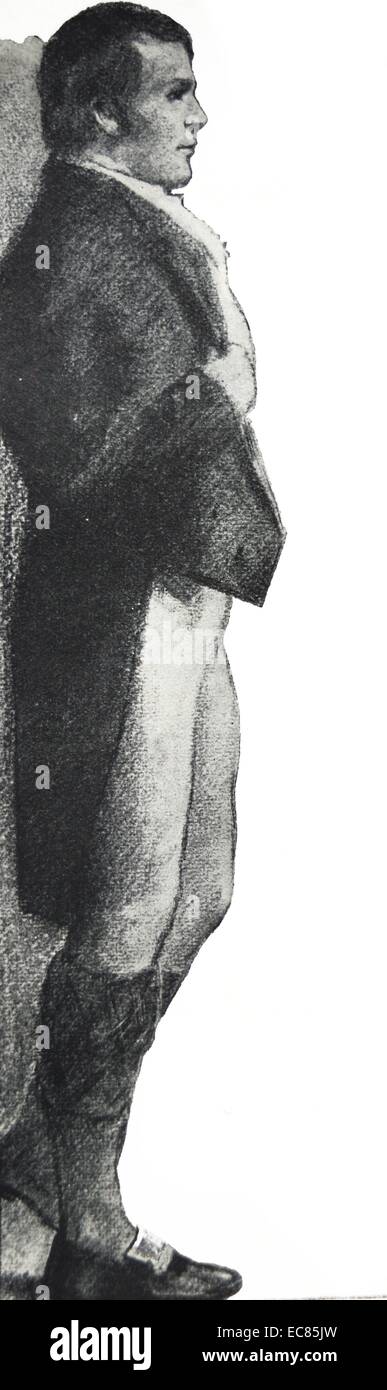 Portrait de Robert Burns (1759-1796) était un poète et parolier. Il est largement connu comme le poète national de l'Écosse et est célébré dans le monde entier. Datée 1787 Banque D'Images