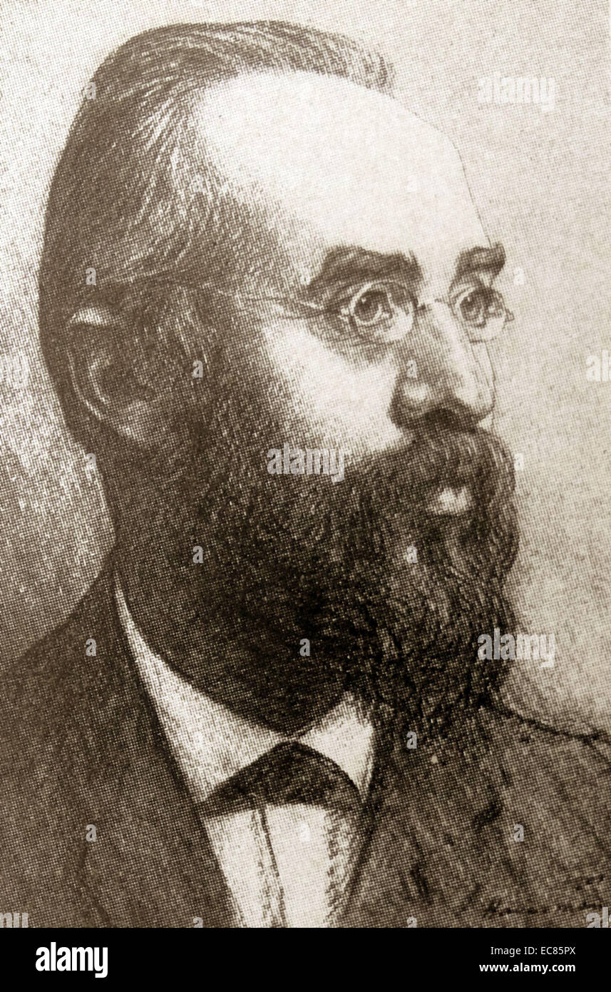 Hendrik Antoon Lorentz (1853 - 1928). Le physicien néerlandais qui ont partagé le Prix Nobel de physique 1902 avec Pieter Zeeman pour la découverte et l'explication théorique de l'effet Zeeman. Il a également tiré les équations de transformation par la suite utilisée par Albert Einstein pour décrire l'espace et le temps. Banque D'Images