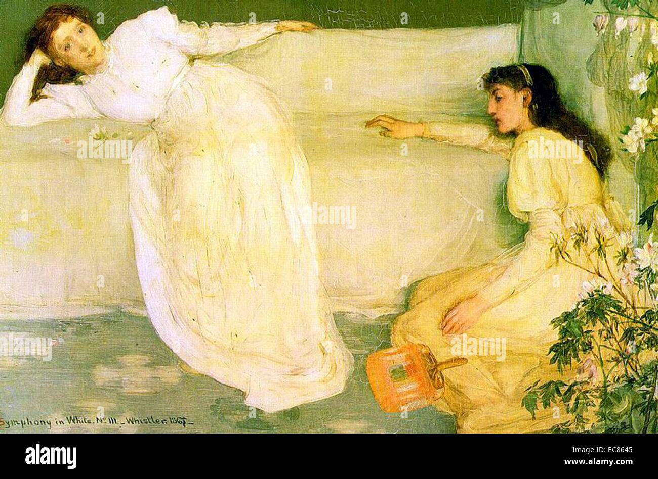 Symphony in White n° 3, peint par James Whistler (1834-1903) un artiste britannique actif pendant l'âge d'or de l'américain. En date du 1866. Banque D'Images
