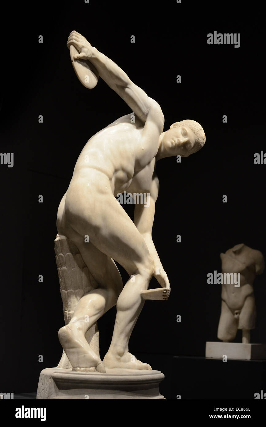 Rome. L'Italie. Museo Nazionale Romano. Palais Massimo alle Terme. Lanceur de disque. Banque D'Images