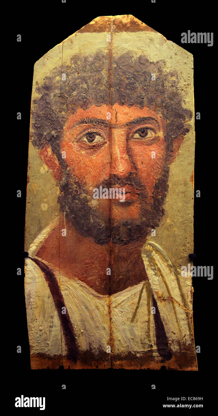 Romain 1995937-momie égyptienne de Fayum portraits en Égypte ; AD 150 Banque D'Images
