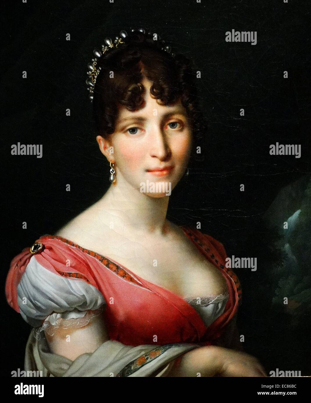Portrait d'Hortense de Beauharnais, Reine de Hollande (1783-1837). Peint par Anne Louis Girodet-Trioson (1767-1824). Datée 1809 Banque D'Images