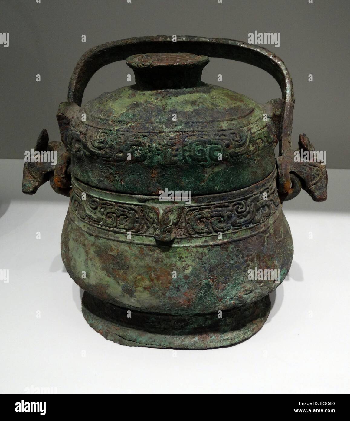 Vin rituel Navire de la dynastie Zhou (1046-256 av. J.-C.) Banque D'Images