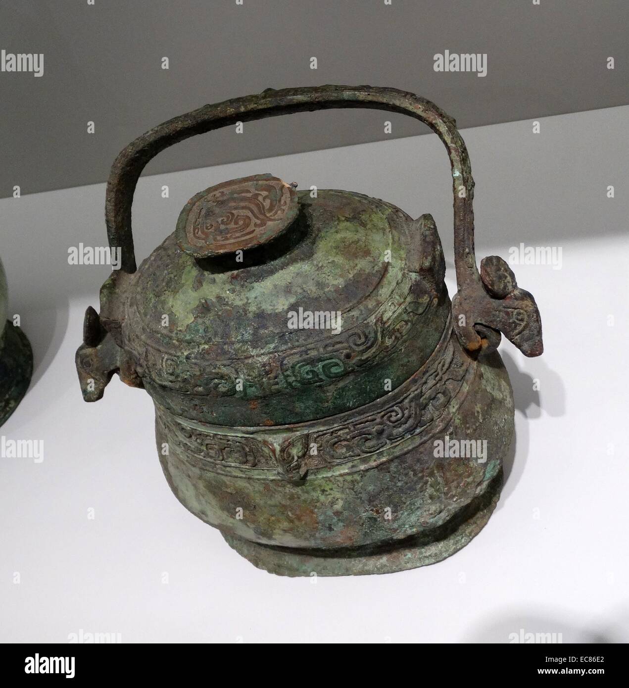 Vin rituel Navire de la dynastie Zhou (1046-256 av. J.-C.) Banque D'Images