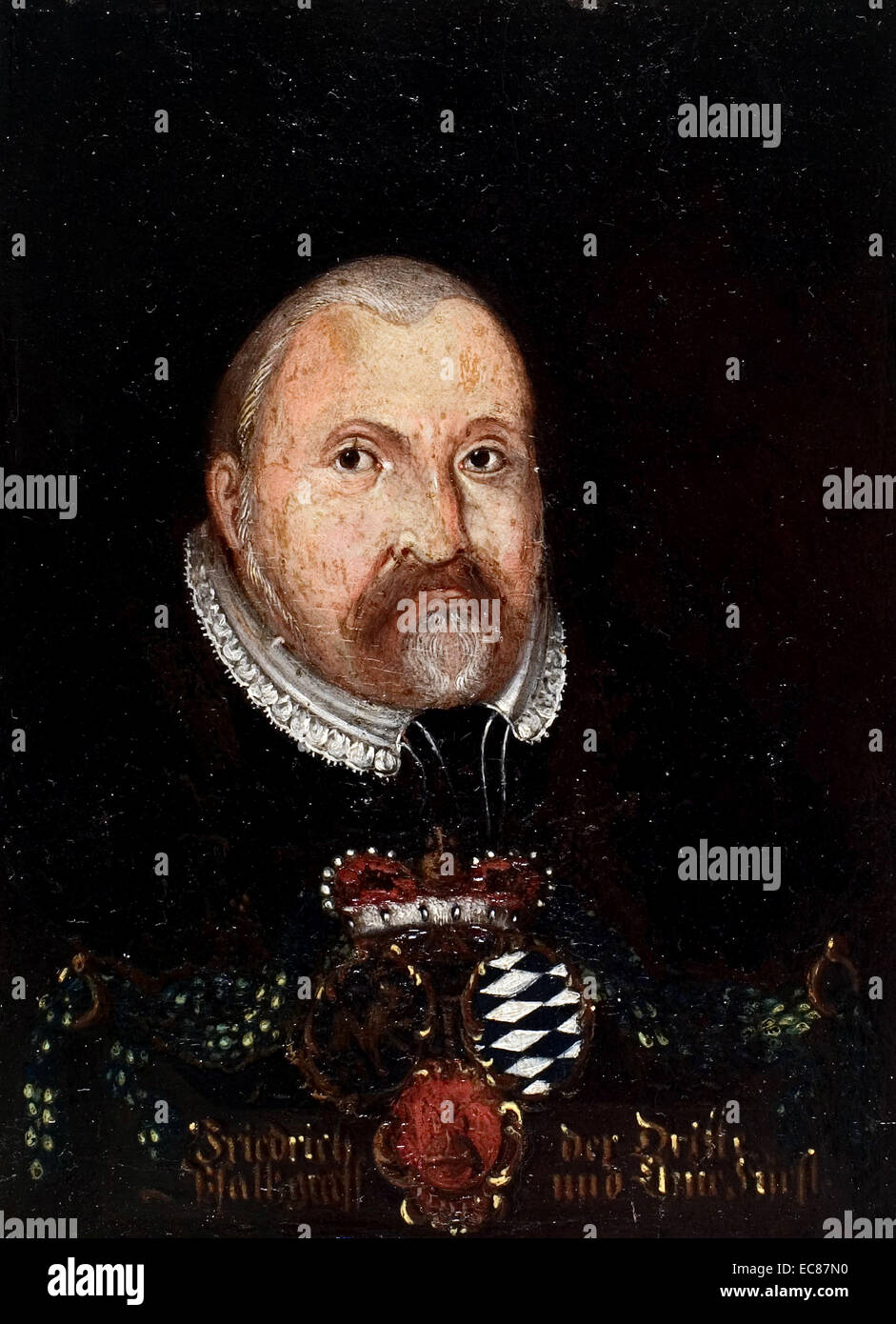 Portrait de Frédéric III de Zweibrücken, le Pieux, électeur palatin du Rhin (1515-1576) chef de la maison d'Whittelsbach Direction générale, Palatinate-Simmern-Sponheim. En date du 16e siècle Banque D'Images