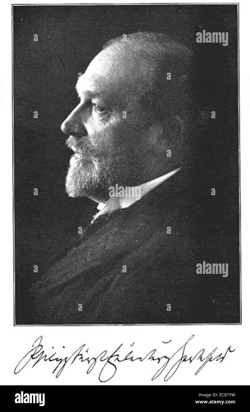Photographie de Philip Frederick Alexander, Prince de Eulenburg (1847-1921) un homme politique et diplomate de l'Allemagne impériale. Il était aussi un compositeur et écrivain. Datée 1890 Banque D'Images