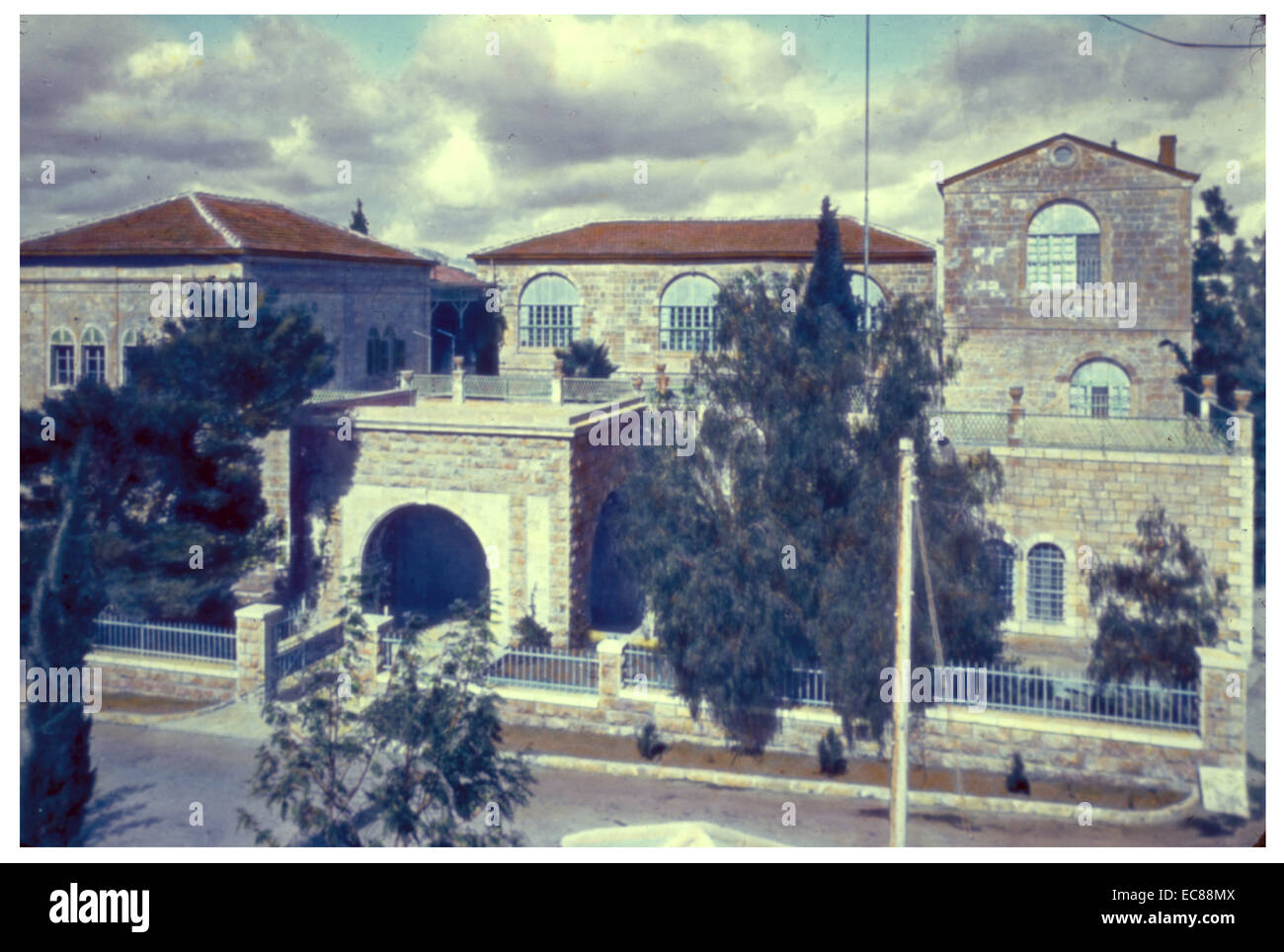 L'American Colony (maintenant l'American Colony Hotel), à l'est Jérusalem, la Palestine (Israël) 1950 Banque D'Images