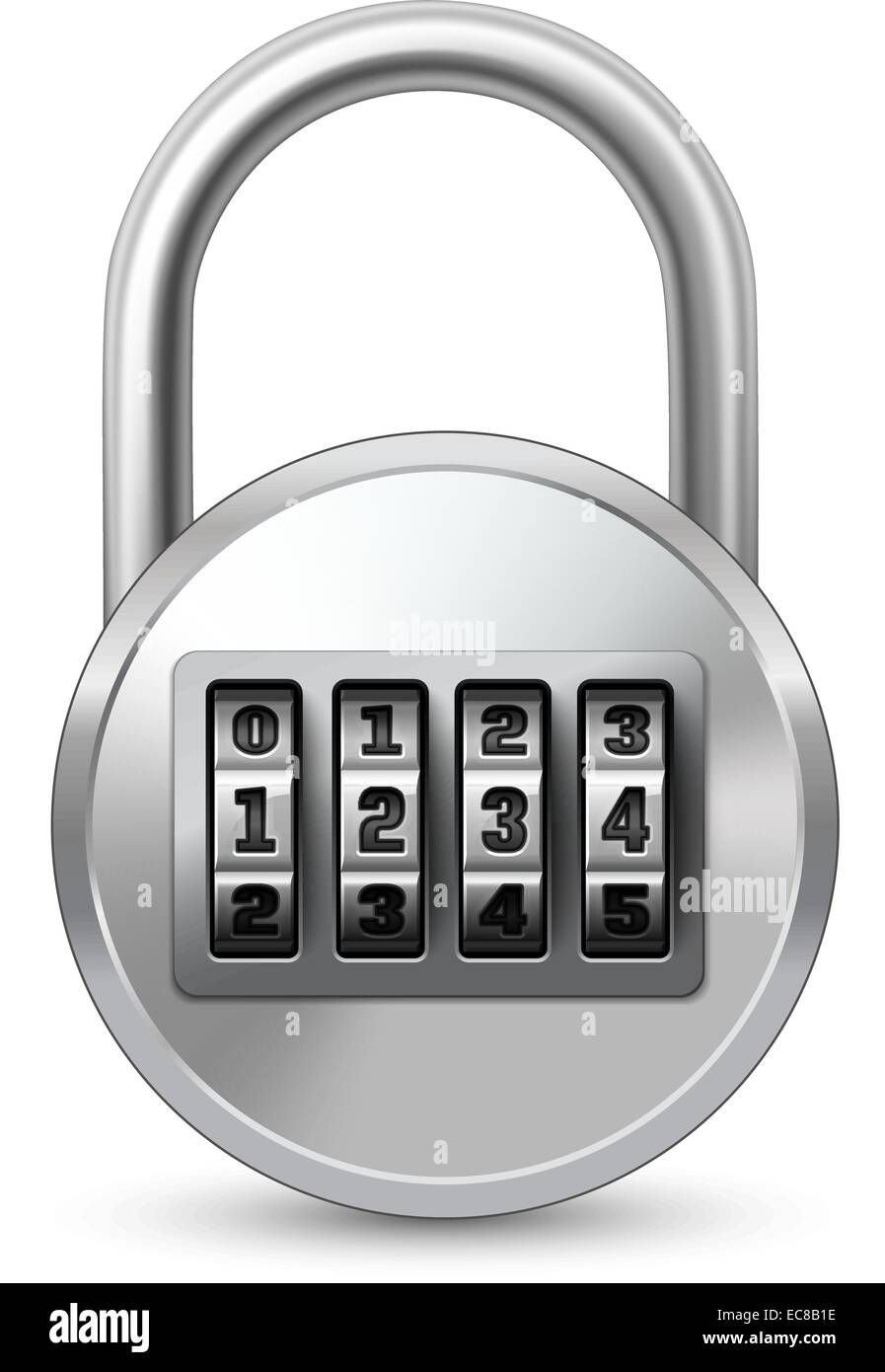 Serrure à combinaison réaliste code mot isolé icône vector illustration Illustration de Vecteur