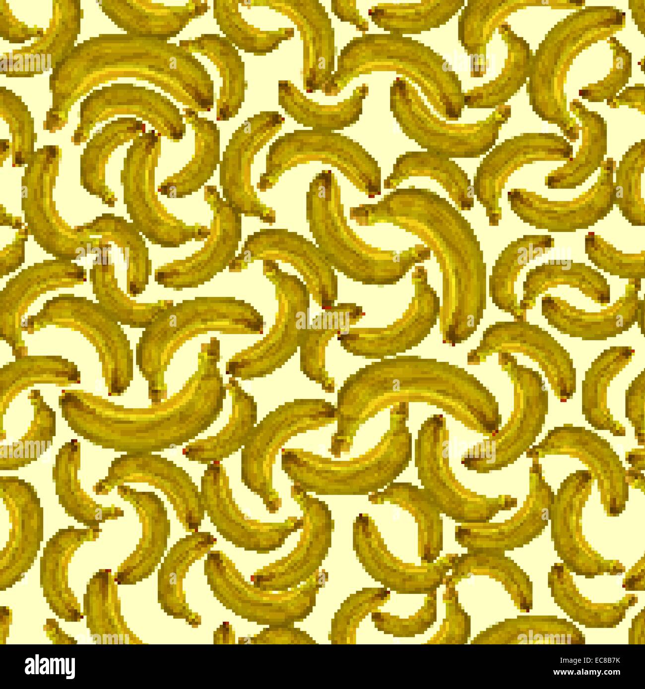 Matière organique naturelle transparente modèle des fruits bananes sucrées croquis dessinés à la main, vector illustration Illustration de Vecteur