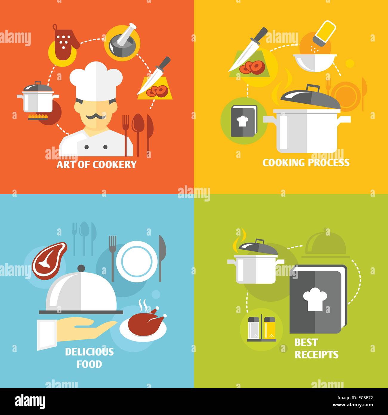 Processus de cuisson Banque d'images vectorielles - Alamy