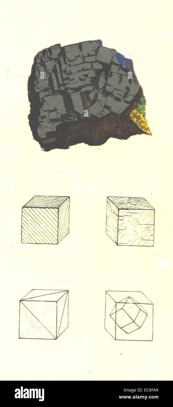Ce volume de 1806 de British Mineralogy présente T112 Zincum sulphureum, Var. cubicum, un spécimen minéral important connu pour sa formation cristalline cubique distincte. Banque D'Images